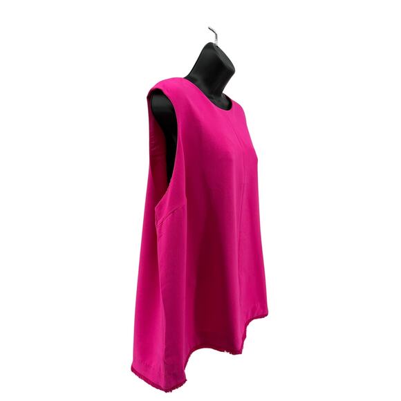 Victoria Beckham Flowy Tank Top WMNS 3X Pink Plus Size Sleeveless Back Zip Lined - Picture 2 of 9
